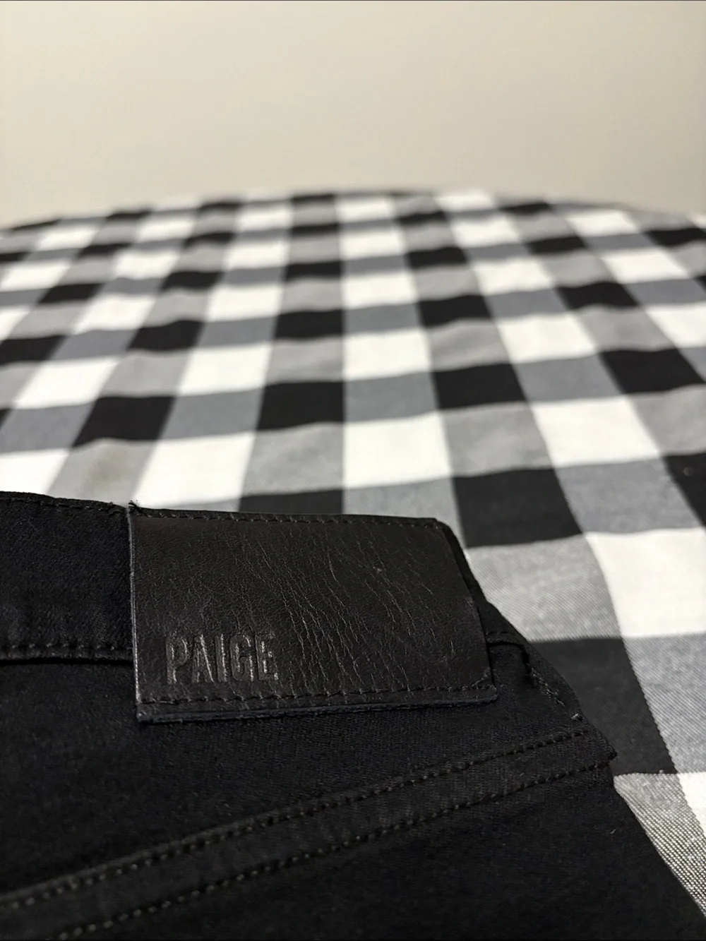 PAIGE Transcend Federal Slim Straight Jean Black Shadow Men Size 32 x 30 Stretch